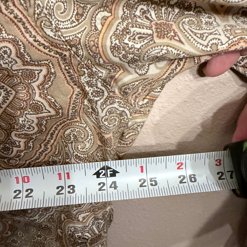 Stetson Mens XL Desert Paisley Western Pearl Snap Shirt Tan Brown Cowboy Rodeo - Picture 7 of 10